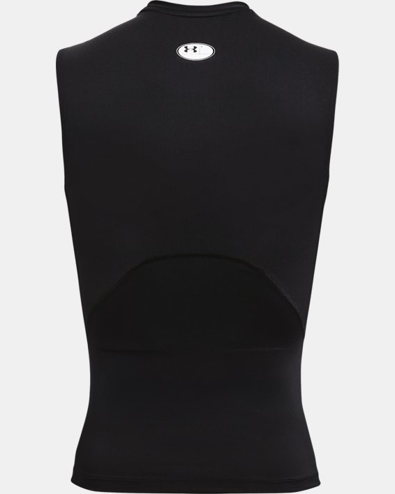 Men's HeatGear® Sleeveless in Black image number 8